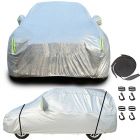 universal aluminium waterproof car cover from water heat dust sunlight auto rain cover with elastic strap&hook model yxl fit for medium suv max 5.1x2.0x1.75m(lxwxh)