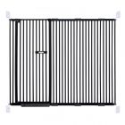 extra tall 150cm baby pet security gate metal safety guard tension pressure mounted for children dog kitten adjustable width range 165-175cm largest gap between bars 42mm model b441 black package content