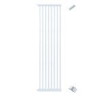 40cm wide extension panel kit for extra tall 150cm baby pet security gate metal safety guard tension pressure mounted for children dog kitten white