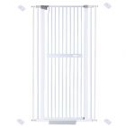 extra tall 150cm baby pet security gate metal safety guard tension pressure mounted for children dog kitten adjustable width range 75-85cm largest gap between bars 42mm model b0 white