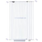 extra tall 150cm baby pet security gate metal safety guard tension pressure mounted for children dog kitten adjustable width range 85-95cm largest gap between bars 42mm model b1 white