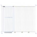 extra tall 150cm baby pet security gate metal safety guard tension pressure mounted for children dog kitten adjustable width range 185-195cm largest gap between bars 42mm model b443 white