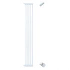 20cm wide extension panel kit for extra tall 150cm baby pet security gate metal safety guard tension pressure mounted for children dog kitten white