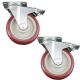 heavy duty plastic caster wheel solid hard plastic castor 5 inch 2pcs bundle