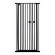 extra tall 150cm baby pet security gate metal safety guard tension pressure mounted for children dog kitten adjustable width range 75-85cm largest gap between bars 42mm model main black