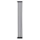 20cm wide extension panel black for extra tall 150cm baby pet security gate metal safety guard tension pressure mounted for children dog kitten