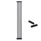 20cm wide extension panel kit for extra tall 150cm baby pet security gate metal safety guard tension pressure mounted for children dog kitten black