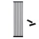 40cm wide extension panel kit for extra tall 150cm baby pet security gate metal safety guard tension pressure mounted for children dog kitten black