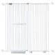 extra tall 150cm baby pet security gate metal safety guard tension pressure mounted for children dog kitten adjustable width range 125-135cm largest gap between bars 42mm model b41 white