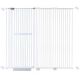 extra tall 150cm baby pet security gate metal safety guard tension pressure mounted for children dog kitten adjustable width range 155-165cm largest gap between bars 42mm model b44 white